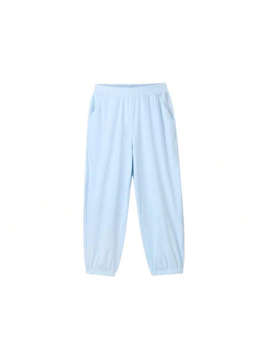 Annil Pantalones de punto de verano para niños y niñas talla media