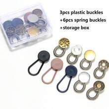 1/2/3/12pcs Button Extender With 1pc Storage Box, 3 Colors, Multi-Size Adjustable Elastic Waist Band Extender, Plastic Material (Color Random) - Multicolor - View 13