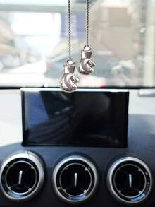 1pc Car Interior Pendant Boxing Gloves Car Rearview Mirror Decoration Car Interior Pendant - one-size - View 3