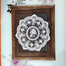 2pcs/4pcs/6pcs Vintage Lace Placemats, Handmade Embroidered Doilies, Suitable For Dining Table, Kitchen, Holidays, Weddings