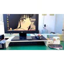 Soporte Elevador para Monitor - Soporte Ergonómico para Laptop Organizador de Escritorio Almacenamiento de Teclado - Negro - Ver 6