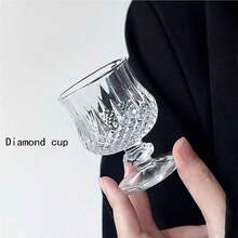 12/6/4/2/1 قطعة أكواب زجاجية ذات طول عالي بتصميم ماسي وبرسومات فراشة، سعة 40 مل، شفافة، تنكسر الضوء بأناقة، كوب شاي/كؤوس تقديم للفودكا والويسكي، بتصميم جرعة واحدة صغيرة ، مع قاعدة