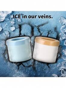 3D Silicone Portable Ice Mold, Easy Release Silicone Ice Cube Mold, Holds Up To 60 Ice Cubes For Making Ice Creams Yogurt Candy, Ice Cube, Easy Release, Multi-Cell Plastic Ice Cube Tray, Simple Bucket Shaped Design Ice Making Mold, With Lid