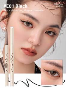 ukiss 凝胶眼线笔，柔滑细腻，打造自然妆效，易于使用，高显色度且滋养眼周肌肤，防水、防汗、防晕染 - #E01 Black - 查看 3