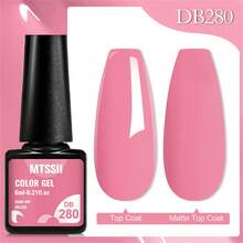 6 件装凝胶指甲油套装裸粉色凝胶清漆套装闪光可去除紫外线 LED 凝胶半永久性指甲艺术凝胶漆 - 彩色 - 查看 7