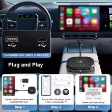 Wireless CarPlay Adapter,Wireless Carplay USB Dongle Converter Wired Carplay To Wireless, Support Online Update Plug And Play,Fit For Cars Built-In Wired CarPlay - Nhiều màu - Xem 2
