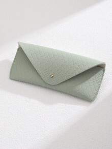 1pc Metal Studded Snake Print PU Sunglasses Case, Optical Glasses Protective Box, Suitable For Storing Various Types Of Glasses - Multicolor - View 6