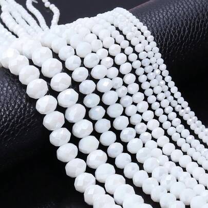 1pc AB Ceramic Cut Abacus Crystal Faceted Spacer Beads 3/4/6/8/10mm, Fashionable Versatile Basics For DIY Jewelry Making, Suitable For Bracelet, Necklace, Funky Jewelry, Phone Charm, Key Chain