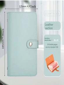 Banknote Storage Book. Made Of PU Material, Can Hold 100 Banknotes, With Banknote Photos, Stamps, Bank Card Storage Book 1A6 Super Large Capacity Cash Storage Notebook. Comes With 50pcs Interior Best Gifts Birthday Travel Accessories Graduation - Multicolor - View 5