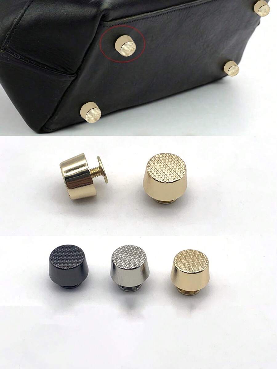 Tornillo de cubo en relieve de 12mm, accesorios de embalaje, clavos de estabilidad de embalaje, tornillo de arco de clavo de cubo, accesorios de herrajes decorativos para bolsas, hebilla de clavo antiabrasión de cuero, hebilla de clavo de metal punk para tela, adecuado para maletas, artesanías, ropa, bolsas, zapatos, esencial para entusiastas de las manualidades - Multicolor - Ver 1