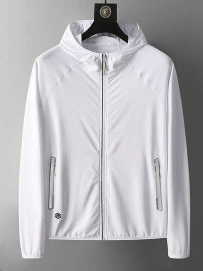 1pc Men's Lightweight Breathable Quick-Dry Outdoor Sports Sunscreen Jacket, Summer Fishing