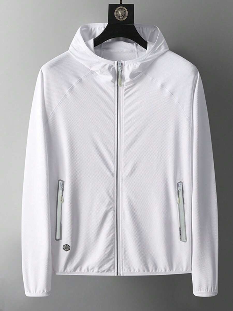 1pc Men's Lightweight Breathable Quick-Dry Outdoor Sports Sunscreen Jacket, Summer Fishing