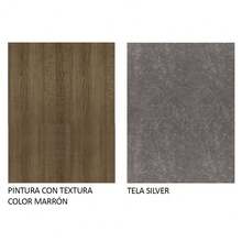 Madesa Comedor Mesa Cristal 4 Sillas Noemí Marrón/Plata - Marrón y gris - Ver 11