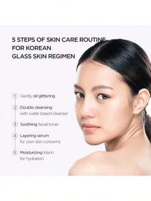 Conjunto de rutina de cuidado de la piel definitiva Anuaa| Aceite de limpieza + Espuma de limpieza profunda + Tónico + Sérum para decoloración + Loción humectante