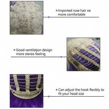 波浪渐变银灰色至紫色假发，侧分，外观自然，合成纤维，适合女性角色扮演和音乐节。 - 薰衣草紫 - 查看 8