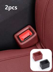 1/2pcs Scratch-Resistant Car Seat Belt Buckle Protector Covers, Vehicle Interior Accessories, Seatbelt Clip Guards