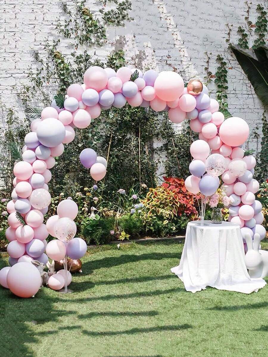 1 Set Adjustable Balloon Arch Kit With Stand, Balloon Arch Frame With Base, Suitable For Weddings, Baby Showers, Birthdays, Parties, Decorations, Christmas - Multicolor - View 1
