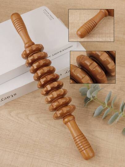 RANCAI Holz Therapie Massage Roller Werkzeuge, Manuelle Massage Roller Stab für Körperformung, Lymphdrainage, Cellulite Massage & Holz Muskel Roller Stab für Taille und Oberschenkel, Bauchrolle, Schule, Schulanfang, Reise, Reiseessentials, Heimessentials, Spa, Massagewerkzeug, Massage, Massagegerät, Spa