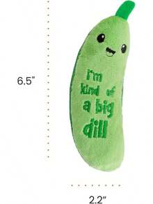 Catstages Crunchy Pickle Kicker Toy With Catnip And Dental Mesh, Pickle Shape, Plush And Crinkle Toy Kicking, Tossing, And Teeth Cleaning, Green - Crunchy Pickle Kicker - 查看 7