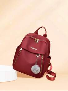 3色休闲铆钉装饰女士背包，菱形图案拉威尔收纳背包，多功能尼龙背包，轻便背包，便携式，笔记本电脑隔层，容量大，适合女大学生，大学，初中，高中，户外，旅行，郊游，小学，菜鸟日常办公，情人节礼物 - 彩色 - 查看 6