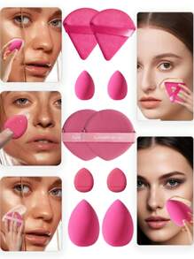 30pcs Makeup Powder Puff Set, Wet And Dry Foundation Makeup Tools, Women's Beauty Tools, Foundation Blending Beauty Sponge, Multi-Function Makeup Sponge Set