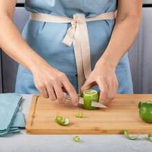 NeverDull Premium 12-Piece German Stainless Steel Knife System With Built-In Sharpener, White