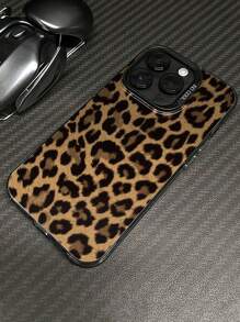 Cheetah,Leopard Print New Vibrant Color Leopard Print Artistic Protective Phone Case, Shockproof Cover Compatible With Apple IPhone 15, 16, 16 Pro Max, 14 Pro Max, 13, 11, 12, XR, XS And Galaxy A13 4G, A14, A04, A34