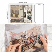 90 件复古剪贴簿套装 - 复古收藏品套装，包含电影/花园/咖啡/日记剪纸、装饰纸贴纸和卡片纸元素，适用于垃圾日记本、拼贴艺术、卡片制作 - 彩色 - 查看 3