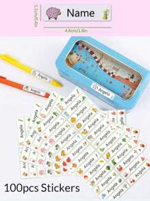 1 Timbro con nome personalizzato + 100 adesivi con nome, timbro con nome personalizzato per abbigliamento impermeabile, timbro con firma personalizzata per timbri con nome con corda, timbro con nome personalizzato e ricaricabile, timbri per firmare il nome, stampa grafica, atmosfera calda, rinfrescamento autunnale per la casa, armonia domestica