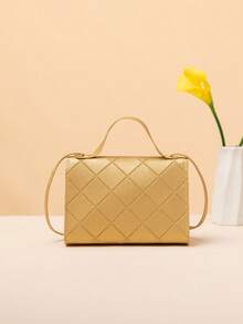 Fashion Women's Handbag, Satchel Shoulder Crossbody Mini Bag - Gold - View 5