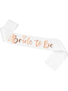 2 件/套新娘和新郎腰带，带字母，优雅缎带，适合单身派对、新娘送礼会和婚礼礼物