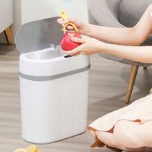 GerTong 12L Smart Trash Can,Intelligent Induction Automatic Flip Trash Can With Crevice Style Can Save Space, Without Touching The Automatic Induction Flip Garbage Can For /Bedroom/Bathroom/Living Room/Kitchen.