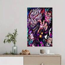 Framed   Anime Character Canvas Art Poster -  Dandadan  Transverse Art Deco Classic Modern Style - For Living Room, Bedroom, Classroom, Home Office, Bathroom, Indoor & Outdoor, Ideal Gift For Anime Room Decor
