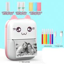 Sticker Printer, Mini Printer Compatible With Iphone, 57mm Print Blue-Tooth Thermal Sticker Maker Machine, Pocket Inkless Phone Printer For Gift, Study Notes, Learning Assistance, Journal