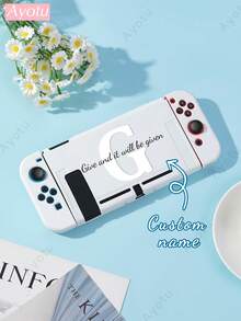 Ayotu غلاف قابل للتخصيص بالنص والاسم متوافق مع وحدة التحكم Switch/Switch OLED/Switch Lite والإكسسوارات، يتضمن الحزمة: غطاء واقي، حقيبة تخزين، هيكل قاعدة، غطاء للغبار، حافظة للألعاب، قبضة وحدة التحكم، إلخ. هدية رائعة للاعبين والأصدقاء والعائلة لأعياد الميلاد والسنوية وعيد الحب وعيد الميلاد - متعدد الألوان - مشاهدة 21