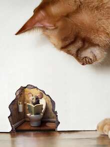 3 件趣味老鼠洞墙贴卧室厨房踢脚线家居装饰 3d 乙烯基墙贴花 DIY 卡通老鼠动物壁画艺术、贴纸、墙贴花、家居装饰乙烯基贴花、春季装饰物品刷新您的家、拉玛装饰贴纸房间装饰墙面装饰浴室装饰卧室装饰房间装饰物品客厅装饰房屋装饰家居装饰客厅墙壁艺术墙纸个性化贴纸 - 彩色 - 查看 7