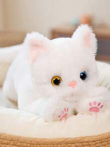50cm/19.68in Cute Simulation Cat Plush Toy Family Companion Sleep Pillow Soft Stuffed Animal Throw Pillow Simulation British Shorthair Cat Toys Gifts(Not Animal Fur) Halloween Christmas Gift - Multicolor - View 7