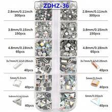 worthofirst 2000-2400 piezas/caja Cristal multicolor rhinestone 2,8 mm/3,8 mm con dorado para planchar en ropa, bolsas, decoración DIY