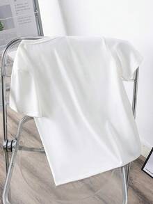 Tween Boys' Cartoon Print Short Sleeve Casual Practical T-Shirt - White - View 2