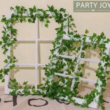 Sztuczna roślina zielona girlanda z liści bluszczu wisząca winorośl zielona roślina dekoracja ścienna DIY sztuczna girlanda liście dekoracja domowa impreza bluszcz sztuczna girlanda dekoracyjna zasłona, wiszące sztuczne rośliny, sztuczna roślina dekoracja pokoju do kuchni, patio, huśtawki, wesela, biura, imprezy, Boże Narodzenie, dekoracja na Halloween, zielony