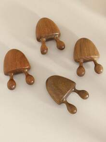 1pc [Battery-Free Sandalwood Face Massager] Sandalwood Nose & Face Massager - Eye Relief Tool, Battery-Free, Fragrance-Free,Beauty,Skin Care Products,Spa,Self Care,Skin Care Tools,Face Care,Esthetician Supplies,Massage,Face Massage Tool,Face Roller - Brown - View 4