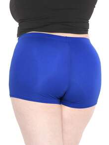 STRETCH IS COMFORT Women's And Plus Size Nylon Booty Shorts | Small - 3X - Royal Blue - View 2