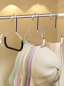 1pc/2pcs Round Circle Scarf Holder, Multifunctional Minimalist Tie Rack, Creative New Hanger Hook, Anti-Slip Coated Rust-Proof Scarf/Towel Rack For Home Storage - Multicolor - View 3