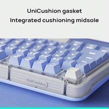 Bàn phím K98M Trục đá cẩm thạch có thể hoán đổi nóng Vỏ trong suốt Phím bấm PBT trong suốt Kết nối kép không dây Bluetooth Bố cục 98 hàng Toàn diện và nhỏ gọn Tuổi thọ pin lâu dài Tương thích với nhiều hệ thống Màu trắng - trắng - Xem 2