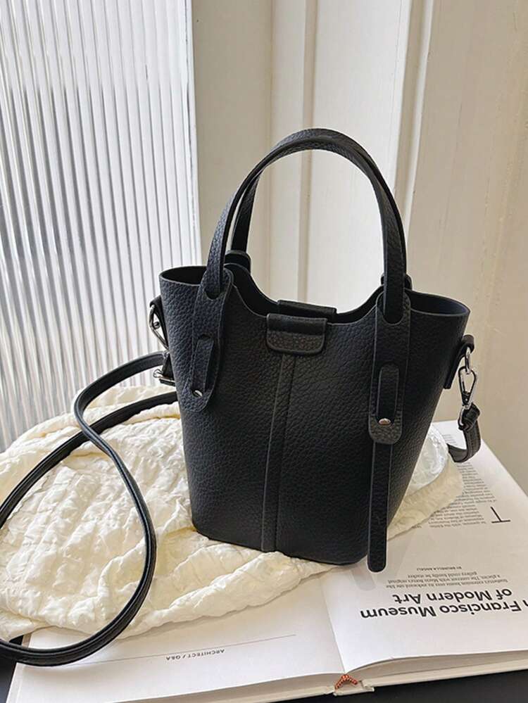Handbag, Tote Bag, Bucket Bag - Black - View 1