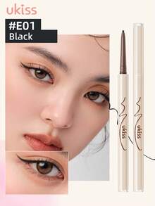 ukiss 凝胶眼线笔，柔滑细腻，打造自然妆效，易于使用，高显色度且滋养眼周肌肤，防水、防汗、防晕染 - #E01 Black - 查看 10