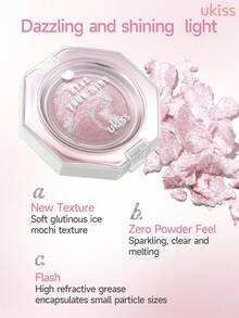 ukiss 面部粉底高光笔、腮红高光笔调色板、光泽闪光高光、自然闪亮高光、化妆照明器、轻盈、光滑、面部美容化妆 - #05 Peach Princess - 查看 4