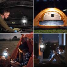 4 Packs LED Battery Operated Lights, Portable Survival Battery Powered Lamp, Camping Lantern, Suitable For Hurricane, Emergency, Storm, Outages, Outdoor Collapsible Lanterns, Outdoor Garden Lighting For Pathway, Yard, Patio