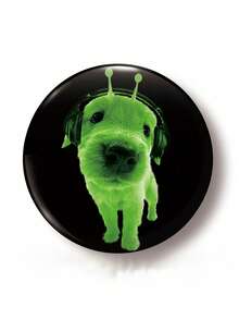 1 Pc 4.4cm/1.73" Cute Cat/Alien Cat & Dog Pattern Safety Pin Badge, Button Brooch, Suitable For Attaching To Clothes, Bags, Backpacks, Interesting Gift For Friends And Family - Multicolor - View 5