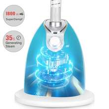 OYAJIA Clothes Steamer, Foldable Handheld Clothing Wrinkles Remover For Garments, Large Detachable Water Tank Portable Mini Fabric Steam Iron For Home And Travel (White) - UK Plug(220-240V) - View 4